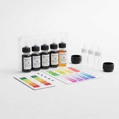 Pond water testing kit with pH, alkalinity, and hardness tests