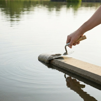 Eco-friendly pond sealant application with bentonite clay