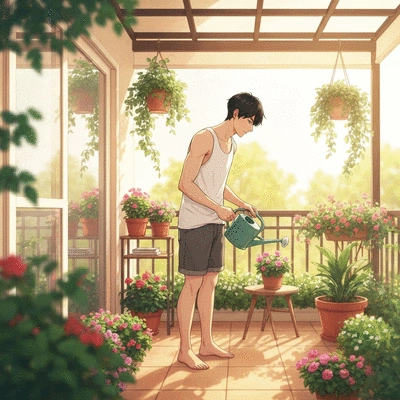 Person performing water quality test on a pond, showing proactive management